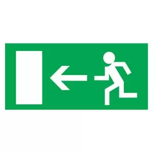 Табличка ПВХ эвакуационный знак «Направление к эвакуационному выходу налево» 100х300мм REXANT